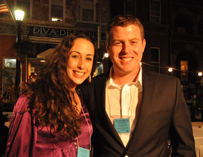 Dan Flynn with Sarah Medore at the Taste of Newton.