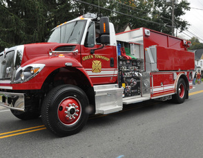 A Green Township Fire Truck.