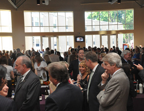 Guests pack the David and Carol Lackland Center.