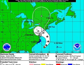 National Weather Service's National Hurricane Center, latest release as of 5 a.m., on Sunday, October 28. 