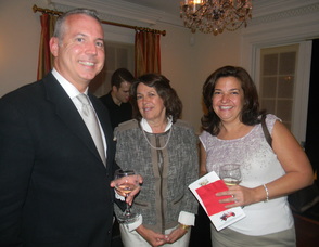 mayor ellen dickson with two attendees