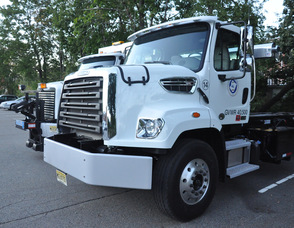 The town's new recycling truck.