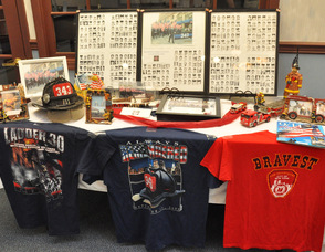 Items on display at Valley National Bank in Hackettstown.