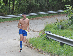 Stefan Alvinsson, the first to complete the 10K.