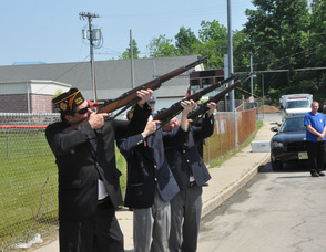 A gun salute to remember those who were lost.