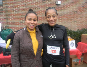 Patricia Butcher, who finished third with her daughter