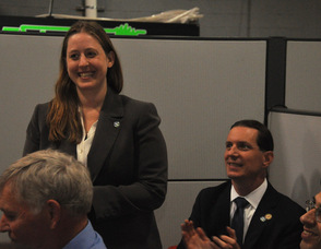 Martha Sweeney of Smart Air Fuel Saver of California is introduced.
