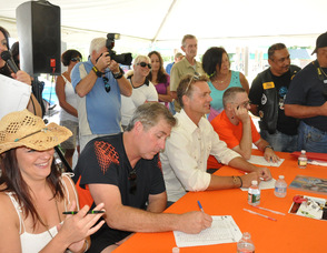 The panel of judges during the contest.