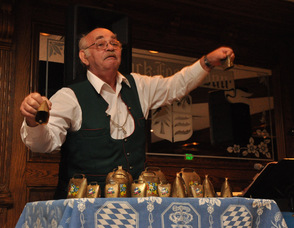 Werner Goebel plays the cow bells.
