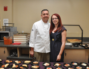 Tim and Jamie Harder of The Dining Room offered bread and dip, "Grandma Pie", and Foccacia.
