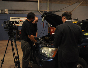 Filming during an install.
