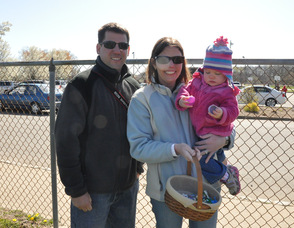 Deputy Town Manager Debra Millikin, with husband Chris and daughter, Lily, age 18 months.