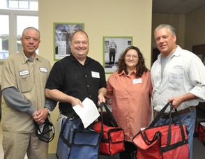 Parker Space, Sussex County Freeholder Deputy Director, Scott Milliken Executive Director at the Diocese of Paterson, Kathy Talmadge Aging Services Manager at Sussex County Meals on Wheels, and Michael Lensak Andover Township Mayor. 