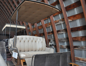 A carriage once owned by President Teddy Roosevelt is in the museum.