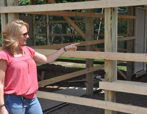 Debbie Danielson during the construction on June 7.