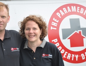 Robin and Chris Hoy, the owners of Puro Clean in Cranford