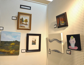 The works of SuzAnne Pacala, an art teacher at the school.