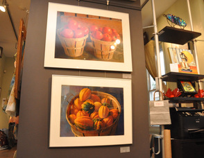 Baskets of tomatoes and squash line the walls at TraillWorks.