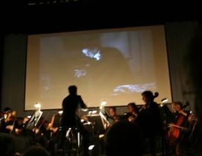 Bela Lugosi in "Dracula" with the Westfield Symphony Orchestra