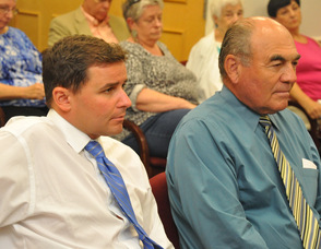 Sussex County Freeholders Richard Zeoli, and Richard Vohden sit among the crowd.