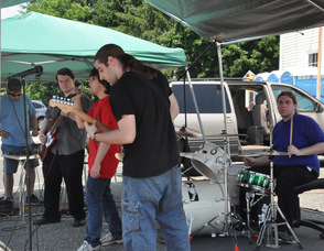 One of the bands from the day's festivities.