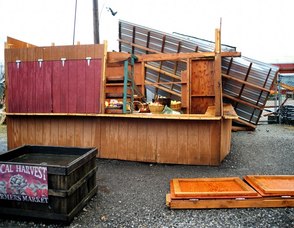 A farm stand which faced the effects of Hurricane Sandy.