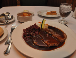 Sauerbraten at the Black Forest Inn.