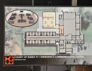 The conceptual plan for the new 911 center.