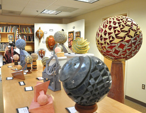 Swirls and sphere by Richard Weber.