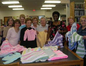 Hook and Needle members with Claudec Johnson