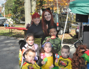 Janel Morrisey, and Kasandra Garcia, with Jackson and Karson Morrisey, both age 3, Kiara Morrisey, age 4, Jaclyn Morrisey, age 6, and Tristan Garcia, age 7.
