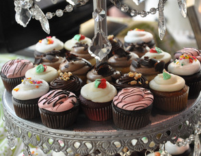 Cafe Pierrot made an array of cupcakes for guests.