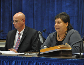Superintendent Dennis Tobin, and business administrator/board secretary, Linda Alvarez.