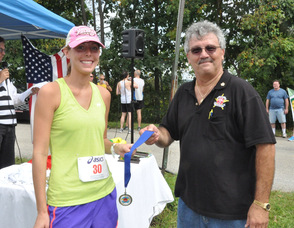 Jennifer Havens of Wantage with Richard Bunce.