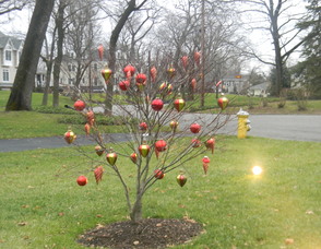 Decorations on the Nugent lawn