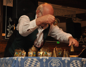 Werner Goebel plays the cow bells.