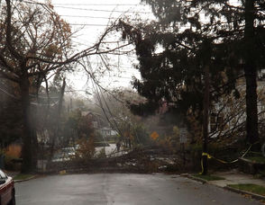 Live wires remain on Valley Way; road closed