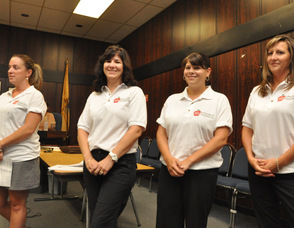 Members of the Byram Township Education Foundation board: Jennifer Cusack, Kristen Miller, Nicole Parezo, and Tracy Church (Andrea Grant not pictured).