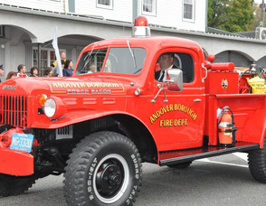 A vintage Andover Borough Fire Department truck.