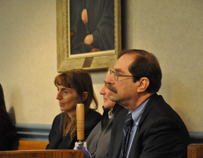 Michael Stabile with his attorneys.