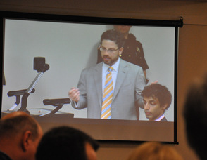 Attorney Phillip Netti with client Dharun Ravi.
