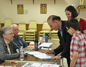 Bader Qarmout prior to voting.