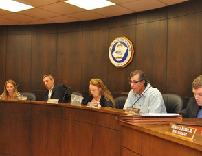 Members of the Town of Newton Town Council from left to right: Councilwoman Kristen Becker, Deputy Mayor Joseph Ricciardo, Mayor Sandra Diglio, Councilman Kevin Elvidge, and Councilman Daniel Flynn.