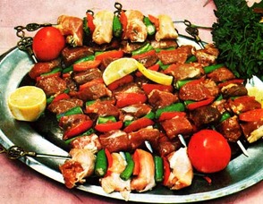 Various Shish Kebabs a Turkish Specialty