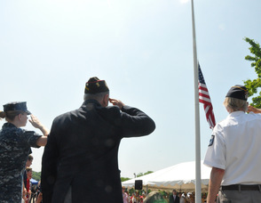 A salute to the flag during "Taps".