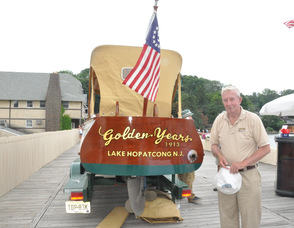 Sam Hoagland with his boat, "Golden Years".