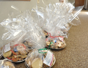 Cookie trays line one of the Karen Ann Quinlan Hospice Offices hallways.