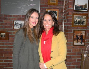 Carolyn George with her daughter who helped set up the event
