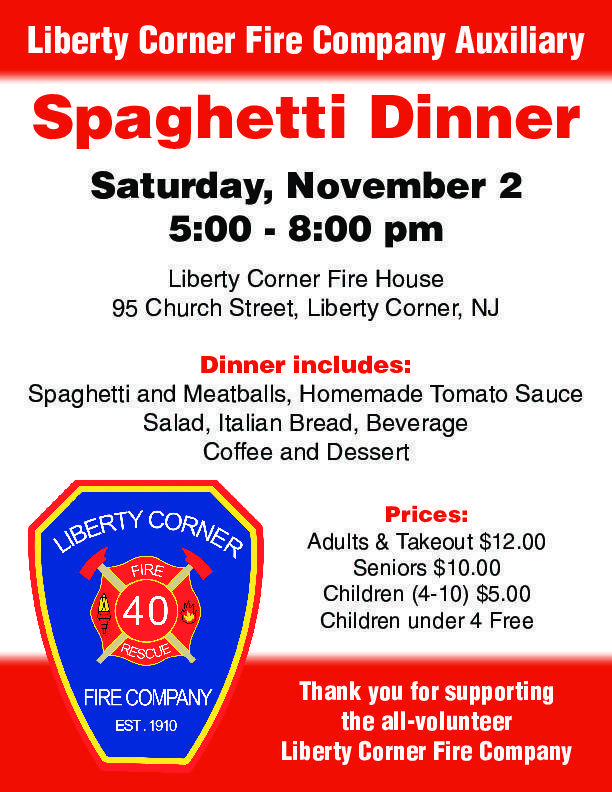 Liberty Corner Fire Company Spaghetti Dinner Tapinto Liberty Corner Fire Company Spaghetti