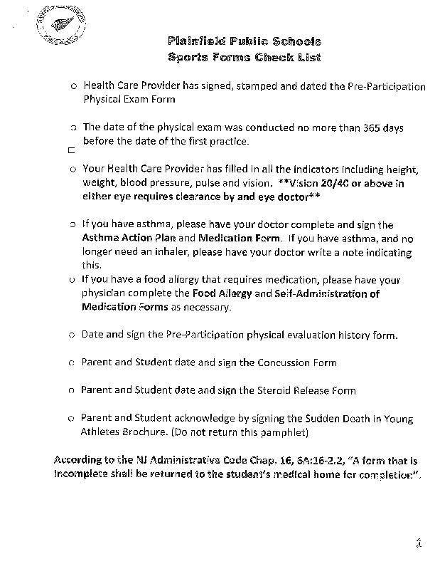 sports physical form nj
Get a Free Sports Physical at Plainfield High School | TAPinto sports physical form nj
Get a Free Sports Physical at Plainfield High School | TAPinto